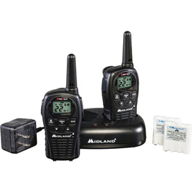 Midland LXT500VP3 Two-way Radio: 22 Channels 126720 ft Range Water Resistant - & NOAA Radios
