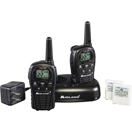 Midland LXT500VP3 Two-way Radio: 22 Channels 126720 ft Range Water Resistant - & NOAA Radios