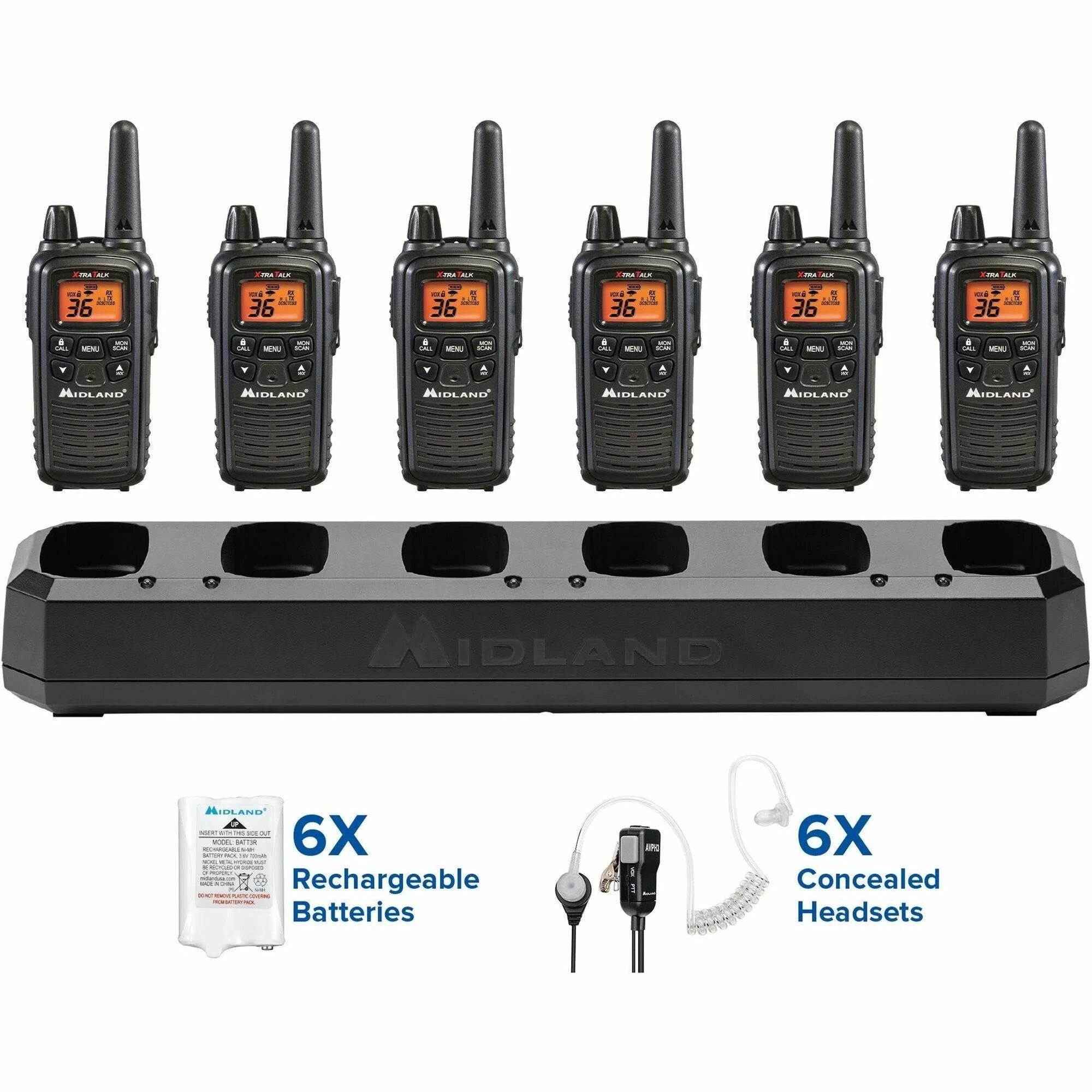 Midland Radio FRS Business Bundle - 36 Channels - Silent Operation - Two-way & NOAA Radios