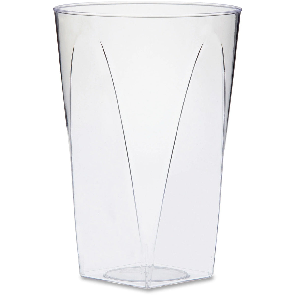Milan Trendy Tumblers 10 fl oz Clear 16 / Pack Square-to-Round Polystyrene General Purpose (WNARSMT10151) - Cups