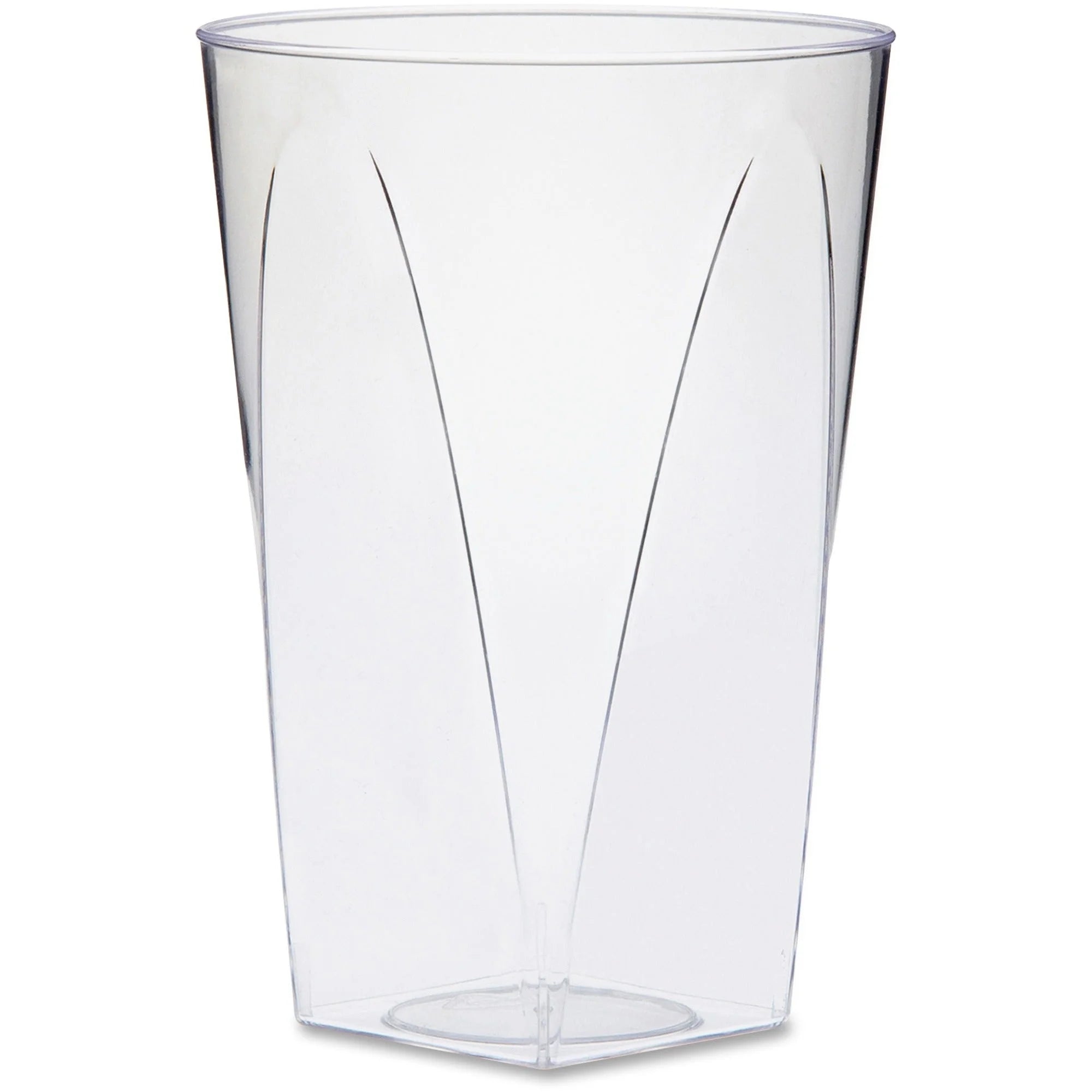 Milan Trendy Tumblers 10 fl oz Clear 16 / Pack Square-to-Round Polystyrene General Purpose (WNARSMT10151) - Cups