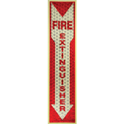 Miller’s Creek Fire Extinguisher Sign: Reflective English Print - 4’’x16.8’’ - Adhesive Recyclable - Safety Signs