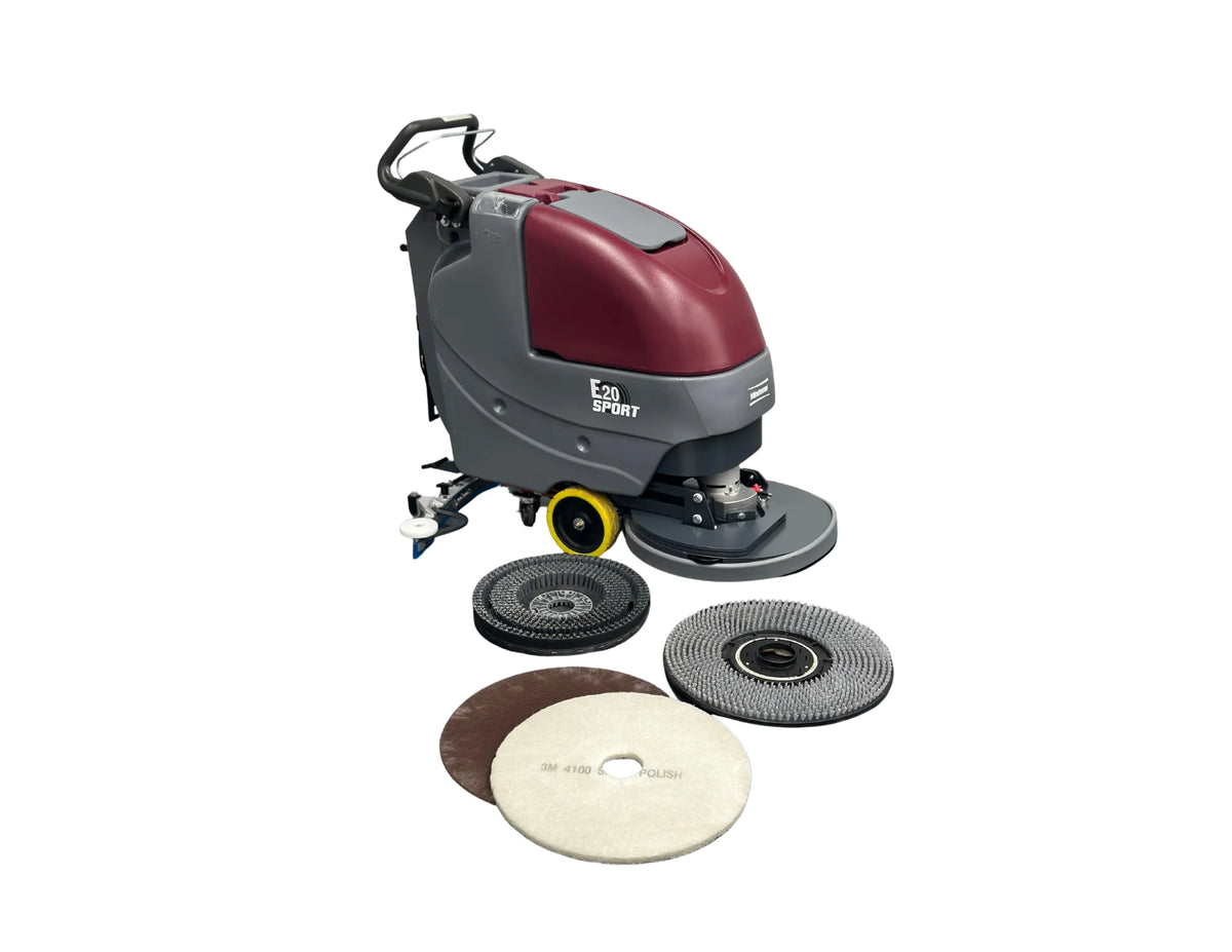 Minuteman E20-Sport 20″ Walk-Behind Floor Scrubber, High-Performance Scrub Polish & Finish Remover