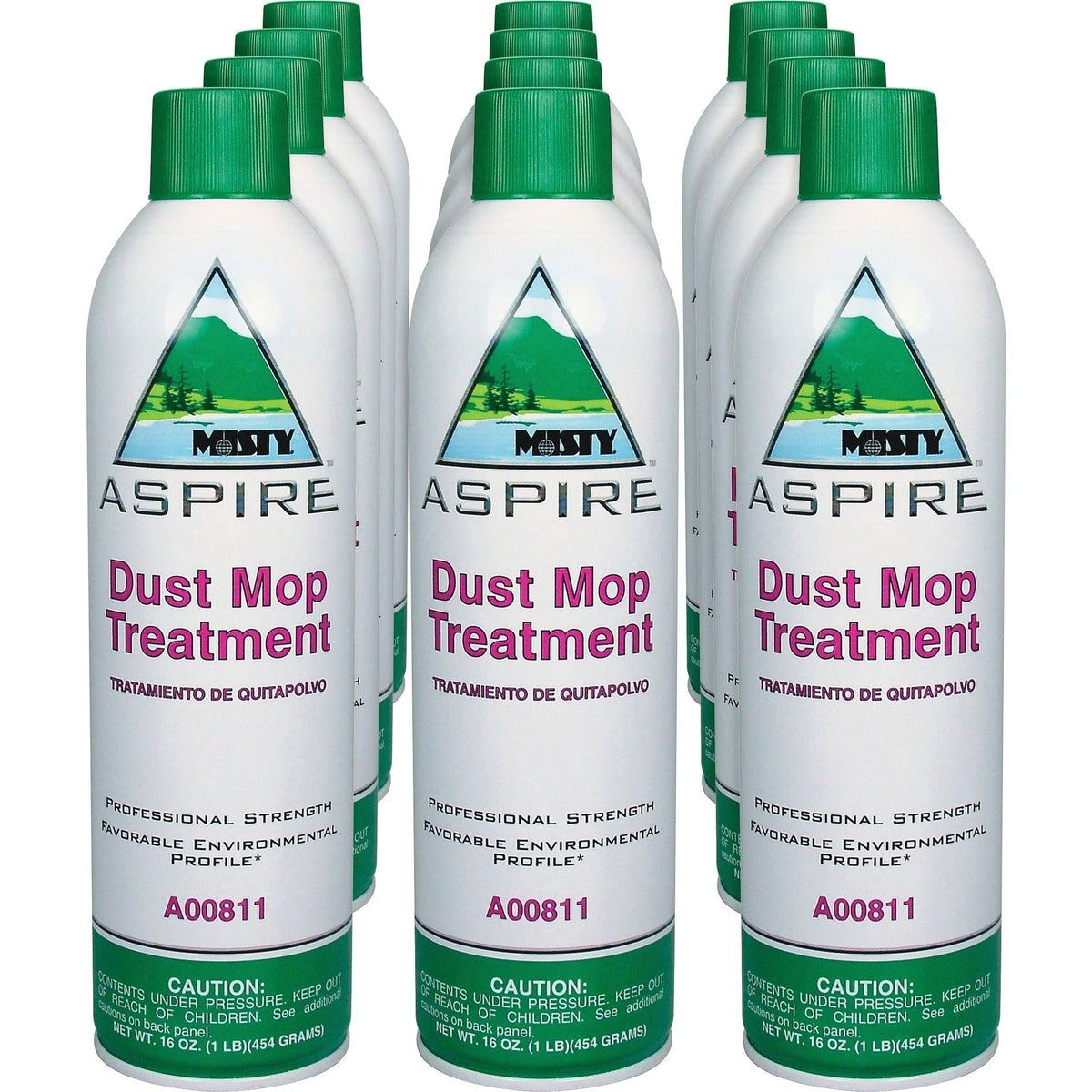 MISTY Aspire Dust Mop Treatment - Multipurpose Aerosol - 16 fl oz - Lemon Scent - Mops & Refills