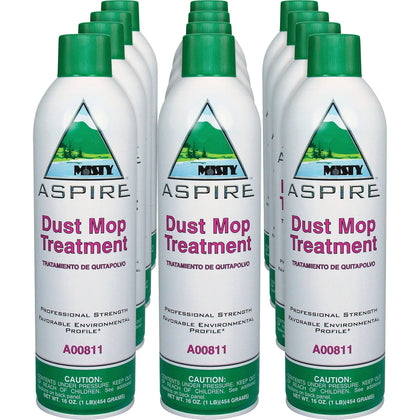 MISTY Aspire Dust Mop Treatment - Multipurpose Aerosol - 16 fl oz - Lemon Scent - Mops & Refills