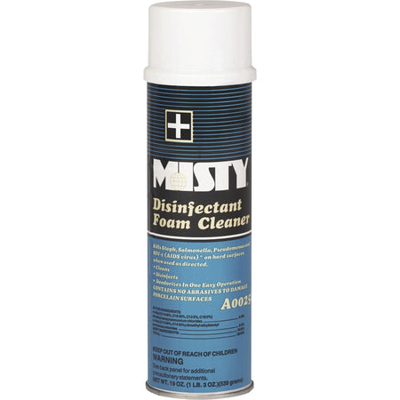 MISTY Disinfectant Foam Cleaner: Hospital-Grade Concentrate - Clean Scent - 19 fl oz - 12/Carton - Disinfectants