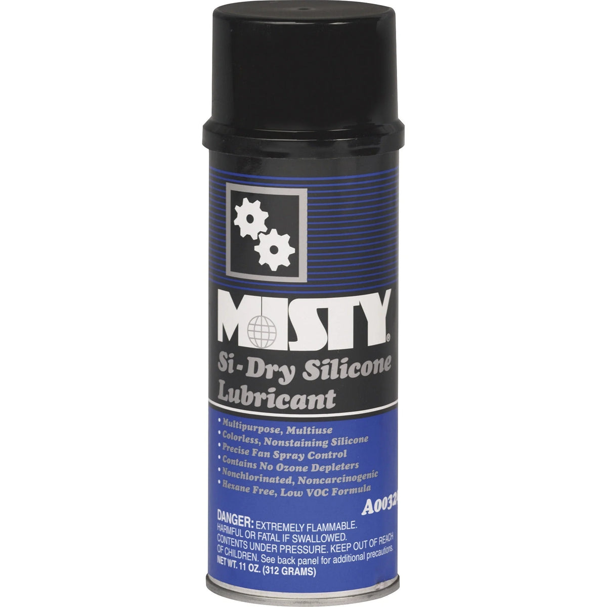MISTY Si-dry Silicone Lubricant: Multipurpose Aerosol - Floral Scent - Specialty Cleaners