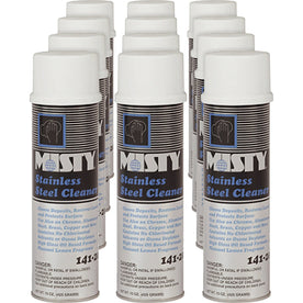 MISTY Stainless Steel Cleaner - Lemon Scent - Oil Based - 12/Carton - Specialty Cleaners