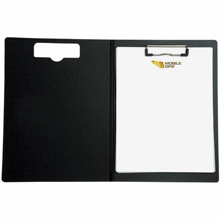 Mobile OPS Portfolio Clipboard: Vertical BLACK (61634) - 0.50’’ Clip Capacity - Top Opening - 8 1/2’’ x 11’’ Sheet Size