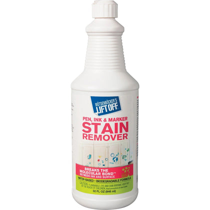 Mötsenböcker's Lift Off Pen/Ink/Marker Stain Remover - Eco-Friendly 32oz - Color-Safe White - Specialty Cleaners