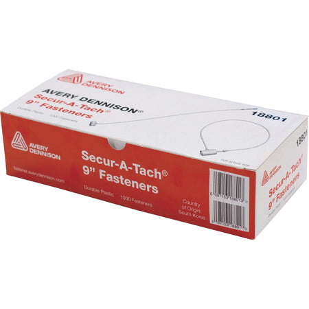 Monarch Secure-A-Tach Fasteners: 1000 Polypropylene 9’’ Clear - Paper Fasteners & Clamps