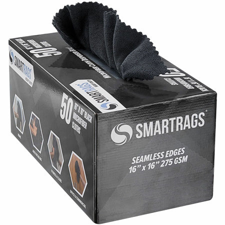 Monarch Smart Rags Microfiber Cloths 16’’ x 50 / Box - Heavy Duty Reusable Streak-free Lint-free Dirt Resistant Grime
