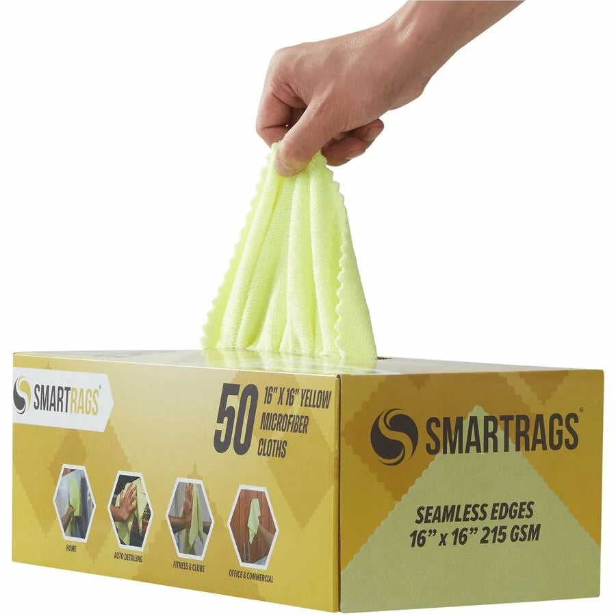 Monarch Smart Rags Microfiber Cloths - For Automotive Office Healthcare Household Garage Breakroom Factory Hospital