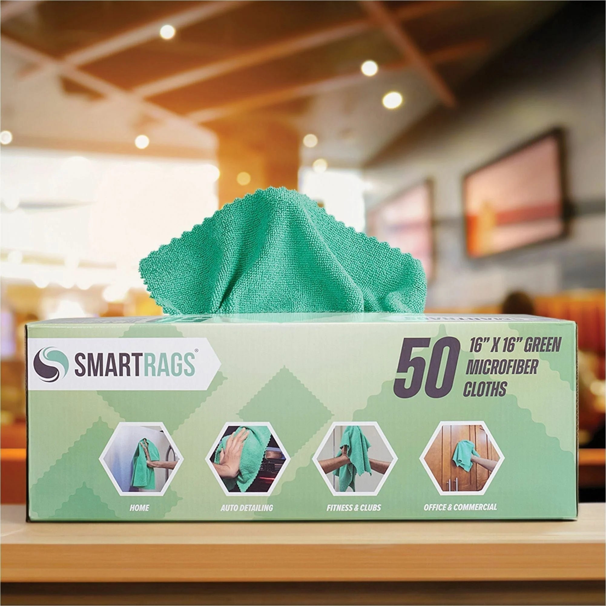 Monarch Smart Rags Microfiber Cloths - For Automotive Office Healthcare Household Garage Breakroom Factory Hospital