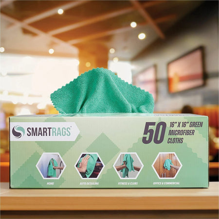 Monarch Smart Rags Microfiber Cloths - For Automotive Office Healthcare Household Garage Breakroom Factory Hospital