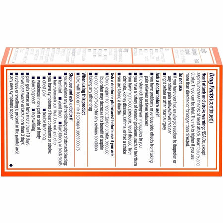 Motrin IB Ibuprofen Tablets - Rear