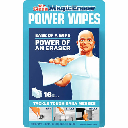 Mr. Clean Magic Eraser Power Wipes: Heavy Duty Disposable Cleaning - 16/Box - Sponges Pads & Wipers