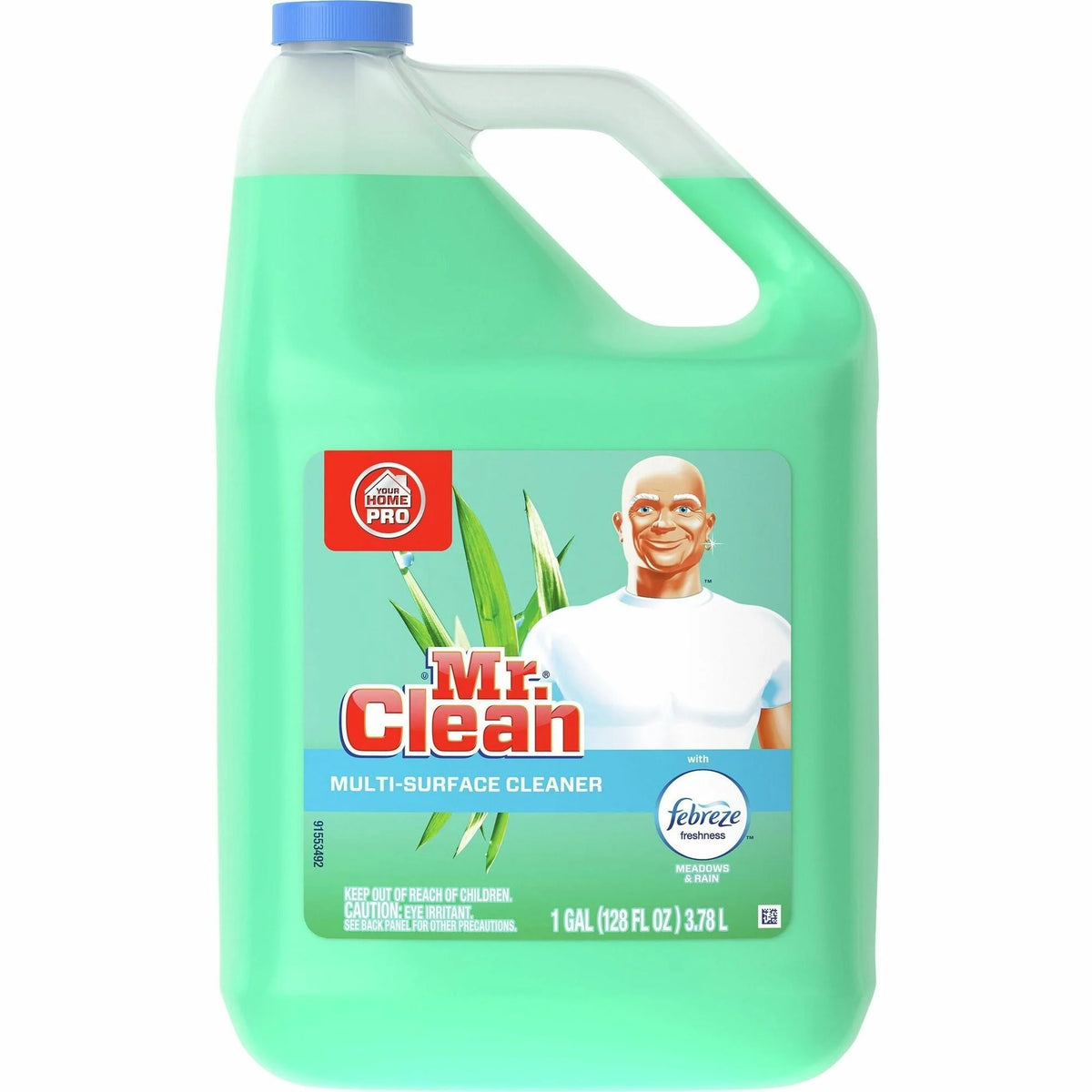 Mr. Clean Multipurpose Cleaner with febreze - For - 128 fl oz (4 quart) - Meadows & Rain Scent - Deodorizers