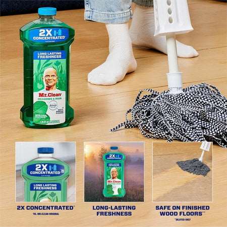 Mr. Clean Multi-Surface Cleaner: Meadows & Rain Scent 64 fl oz - Concentrated Liquid - Multipurpose Cleaners
