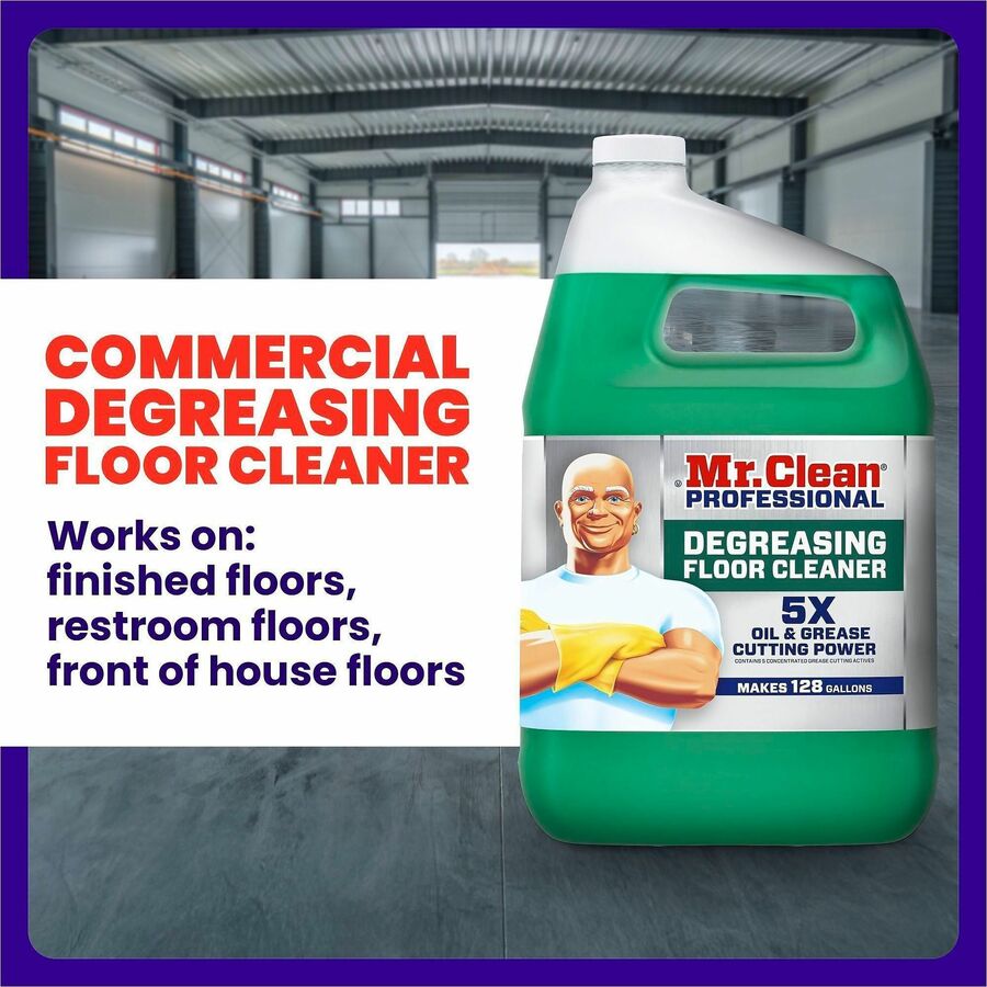 Mr. Clean Pro Degreasing Floor Cleaner - For Multi Surface Commercial Kitchen - Concentrate - 128 fl oz (4 quart)
