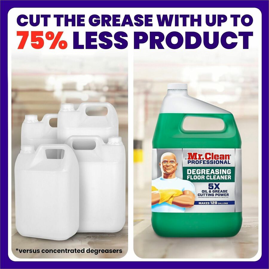 Mr. Clean Pro Degreasing Floor Cleaner - For Multi Surface Commercial Kitchen - Concentrate - 128 fl oz (4 quart)