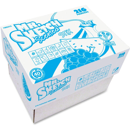 Mr. Sketch Stix Classpack Scented Markers - 0.8mm Fine Point - 216/Box - Art