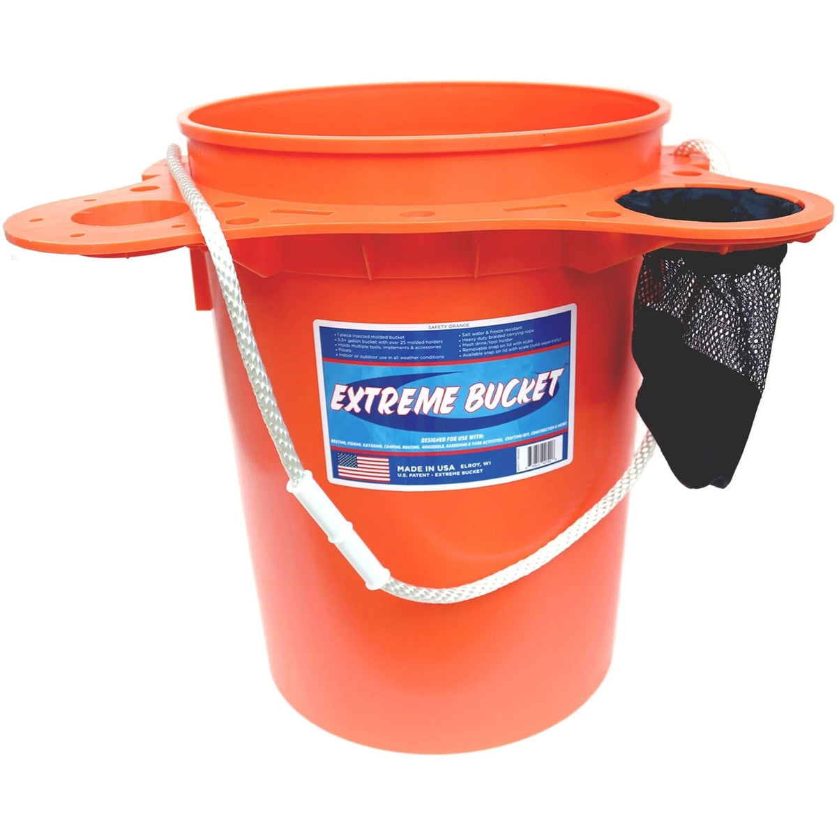My Bucket Extreme Bucket: 5.50 gal Plastic in Vibrant Orange - Cleaning Tool Organizers
