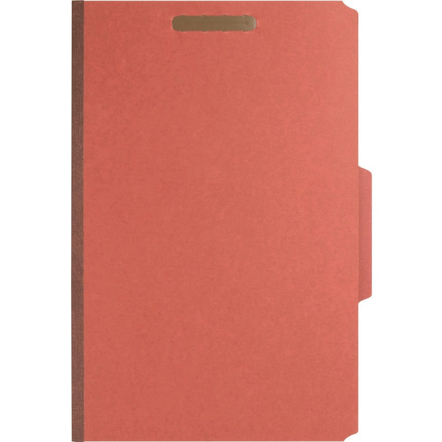 Nature Saver 2/5 Tab Cut Legal Recycled Classification Folder - 8 1/2’’ x 14’’ - 6 Fastener(s) - 2’’ for 1’’ Divider