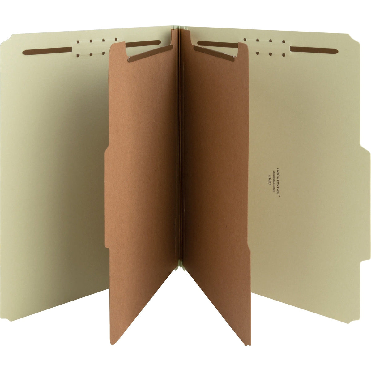 Nature Saver 2/5 Tab Cut Letter Recycled Classification Folder - 2000