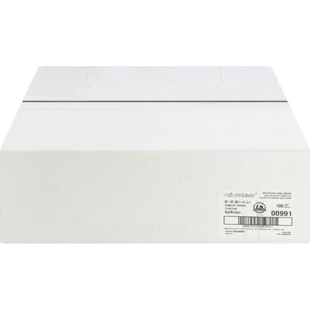 Nature Saver Black Low-density Recycled Can Liners - Extra Large Size - 60 gal Capacity - 38’’ Width x 58’’ Length