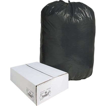 Nature Saver Black Low-density Recycled Can Liners - Extra Large Size - 60 gal Capacity - 38’’ Width x 58’’ Length