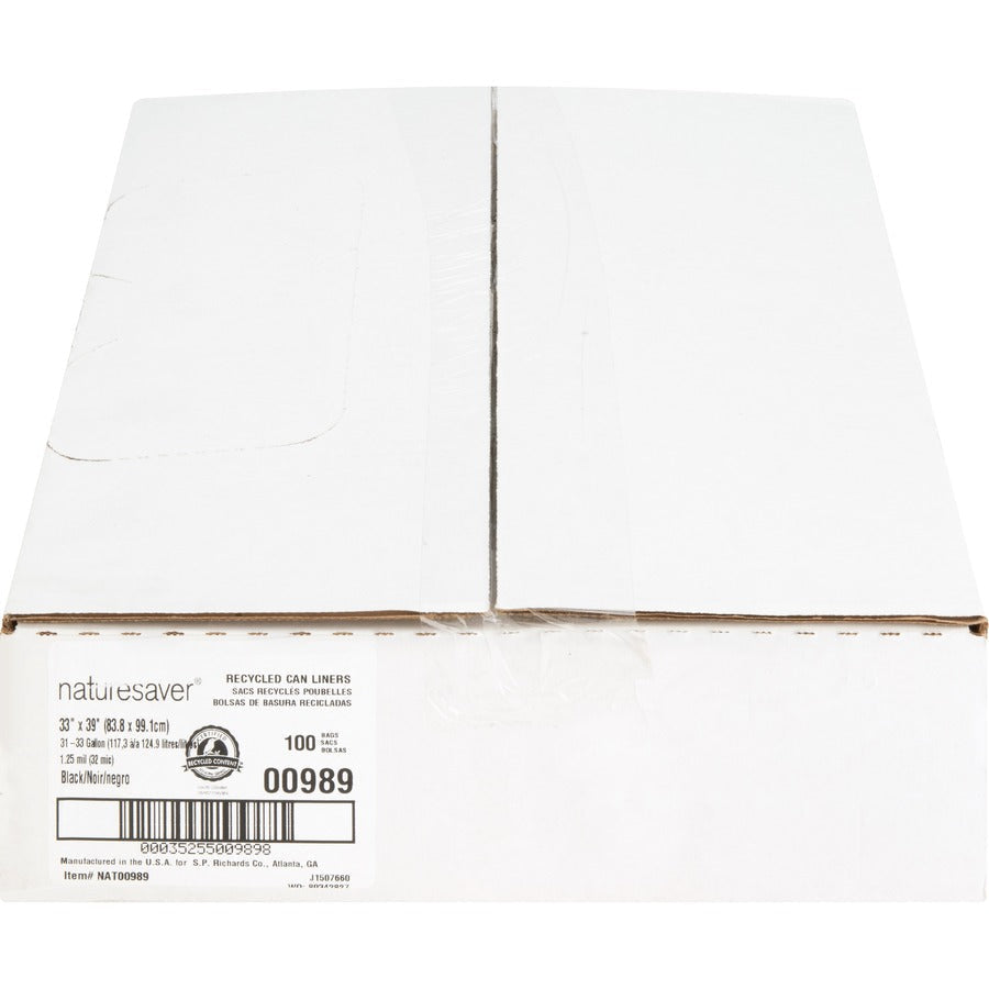 Nature Saver Black Low-density Recycled Can Liners - Front