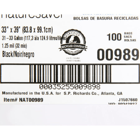 Nature Saver Black Low-density Recycled Can Liners - Alternate-Image1