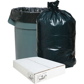 Nature Saver Black Recycled Can Liners - Medium Size 33 gal - 100/Carton - Trash Bags &