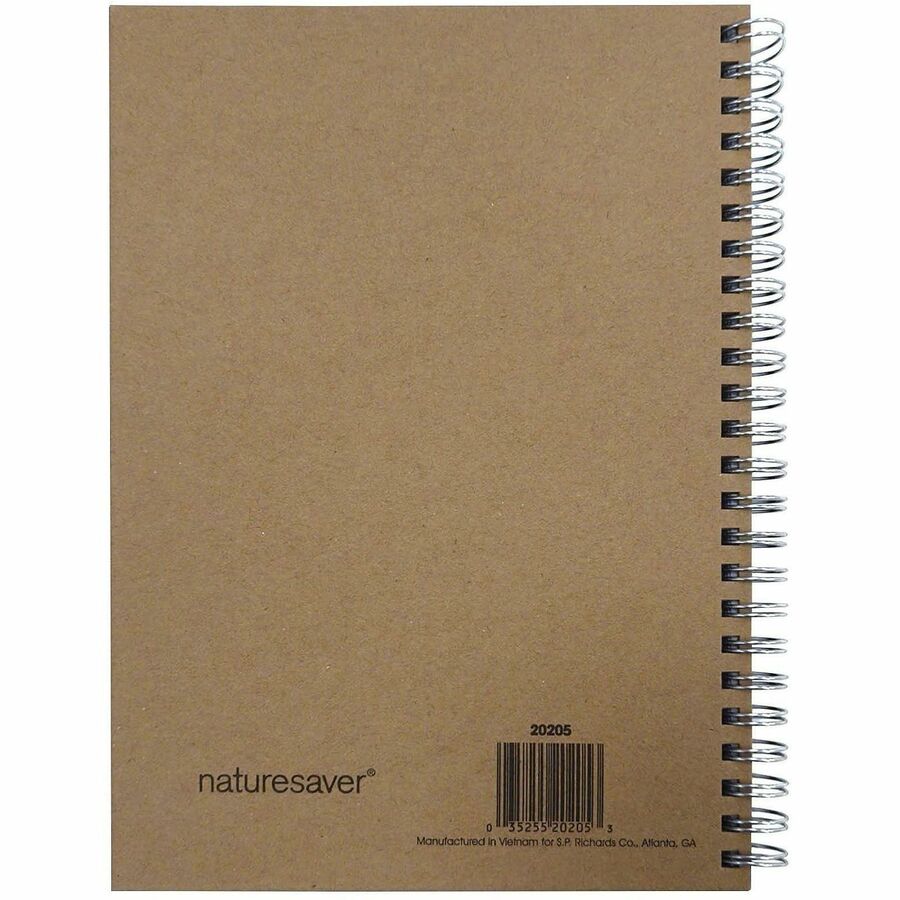 Nature Saver Hardcover Twin Wire Notebooks - Rear