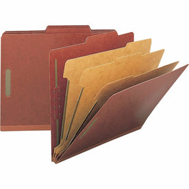 Nature Saver Legal Recycled Classification Folder - Eco-Friendly Red Pressboard with Fasteners - Folders