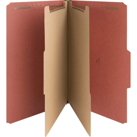 Nature Saver Legal Recycled Classification Folder - Red 25 pt. - 10/Box - Folders