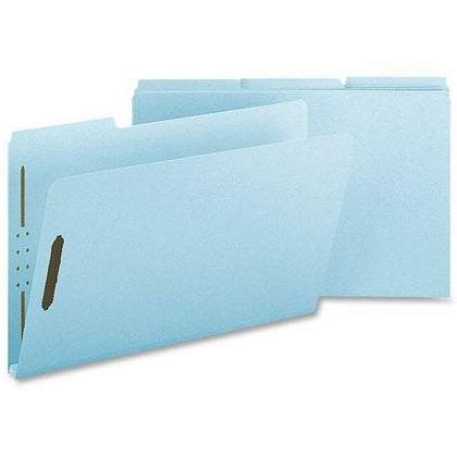 Nature Saver Legal Recycled Fastener Folder - Eco-Friendly Light Blue - 25/Box - Folders