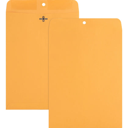 Nature Saver Recycled Clasp Envelopes: #90 9x12 28 lb Yellow Kraft - 100/Box - Envelopes