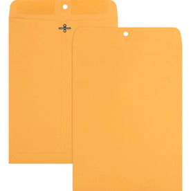 Nature Saver Recycled Clasp Envelopes: #90 9x12 28 lb Yellow Kraft - 100/Box - Envelopes