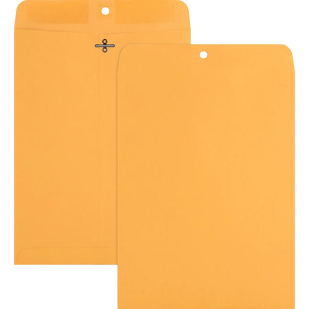Nature Saver Recycled Clasp Envelopes: #90 9x12 28 lb Yellow Kraft - 100/Box - Envelopes