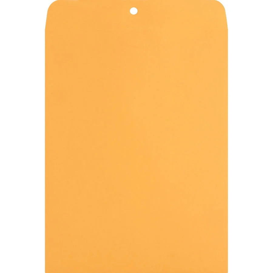 Nature Saver Recycled Clasp Envelopes: #90 9x12 28 lb Yellow Kraft - 100/Box - Envelopes