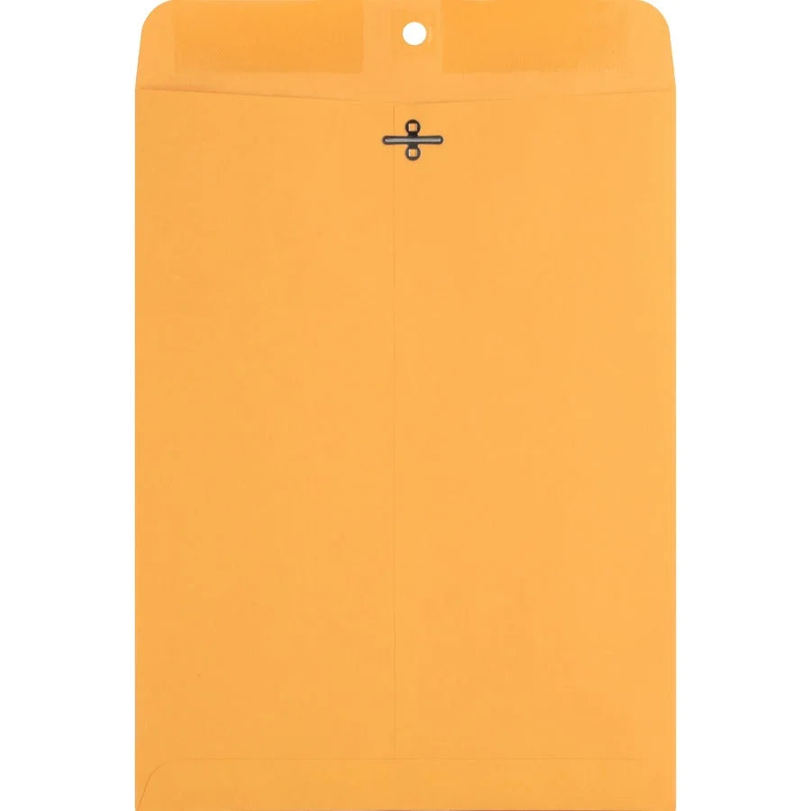 Nature Saver Recycled Clasp Envelopes: #90 9x12 28 lb Yellow Kraft - 100/Box - Envelopes