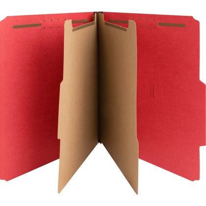 Nature Saver Recycled Classification Folder - Red 2 Dividers - 10/Box - Folders