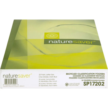 Nature Saver Recycled Classification Folders - Blue - 2’’ Top Tab - 10/Box