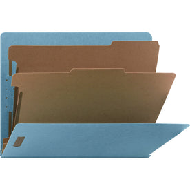 Nature Saver Letter Recycled Classification Folder - 8 1/2’’ x 11’’ - End Tab Location - 2 Divider(s) - 25 pt.