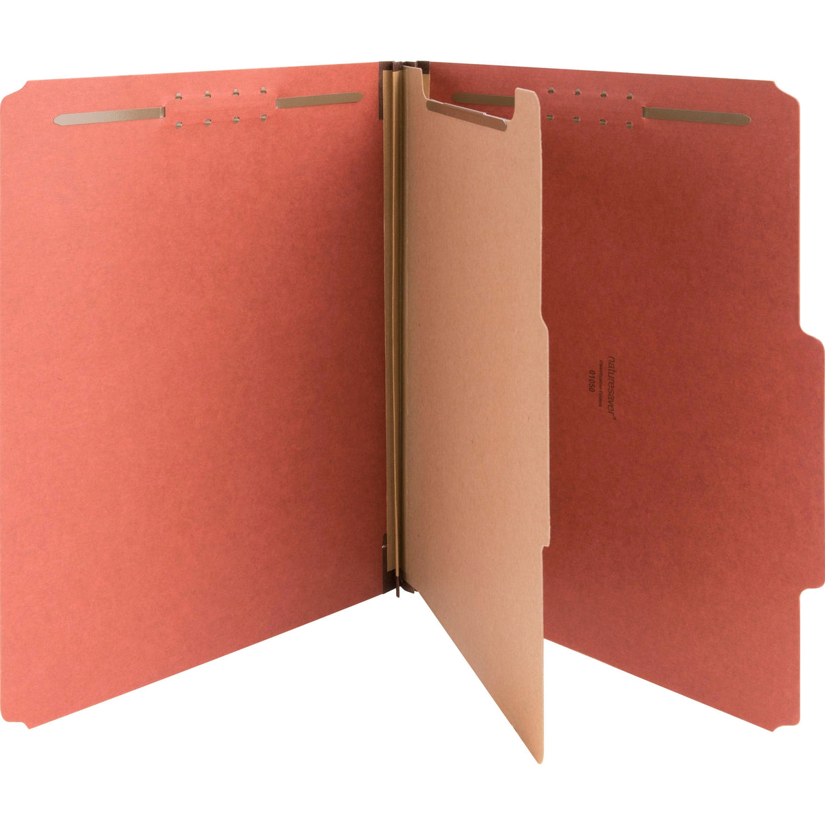 Nature Saver 2/5 Tab Cut Letter Recycled Classification Folder - 8 1/2’’ x 11’’ - 4 Fastener(s) - 2’’ for 1’’ Divider