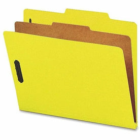 Nature Saver Recycled Classification Folders - Eco-friendly Durable - Yellow - 10/Box