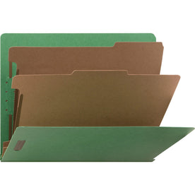 Nature Saver Letter Recycled Classification Folder - 8 1/2’’ x 11’’ - End Tab Location - 2 Divider(s) - 25 pt.