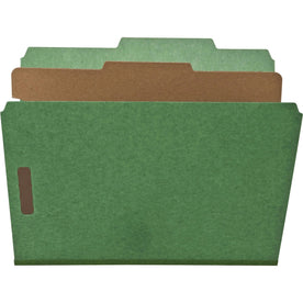 Nature Saver Letter Recycled Classification Folder - 8 1/2’’ x 11’’ - 2’’ for - Top Tab Location - 1 Divider(s) - 25